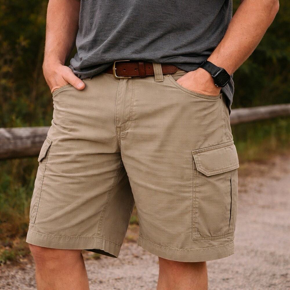 Carhartt Force Ripstop Cargo Shorts Mens 32 Relaxed Fit Khaki Workwear Carpenter - Picture 2 of 16